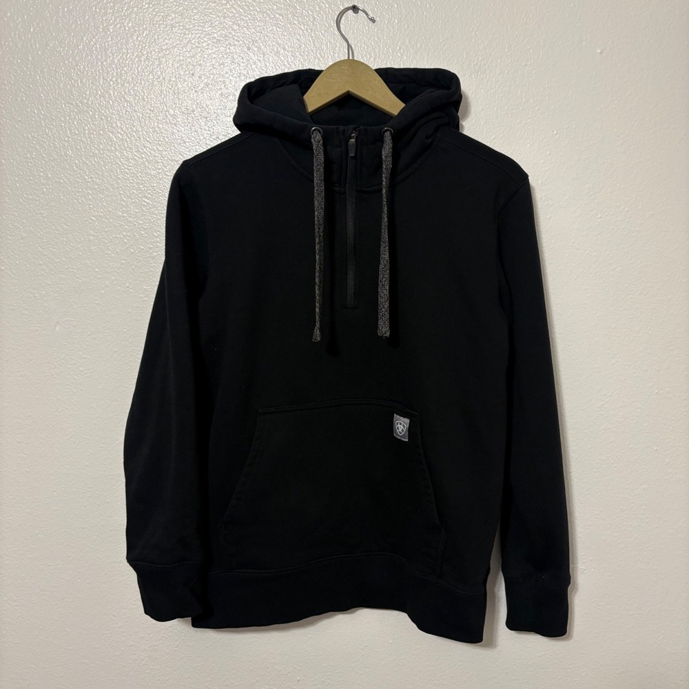Ariat Rebar Women's Medium Black Skill Set 1/2 Zip Hood Sweatshirt Western